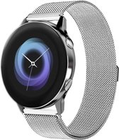 Milanese Loop Armband Geschikt Voor  Samsung Galaxy Watch Active / 42 MM Band Strap - Milanees Armband Polsband - Zilver Kleurig