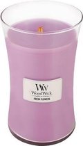 Woodwick Hourglass Large Geurkaars - Fresh Flowers