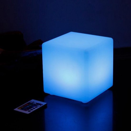 LED Cube 30cm - RGB - LED Kubus - IP66 Outdoor - Met afstandbediening |  bol.com