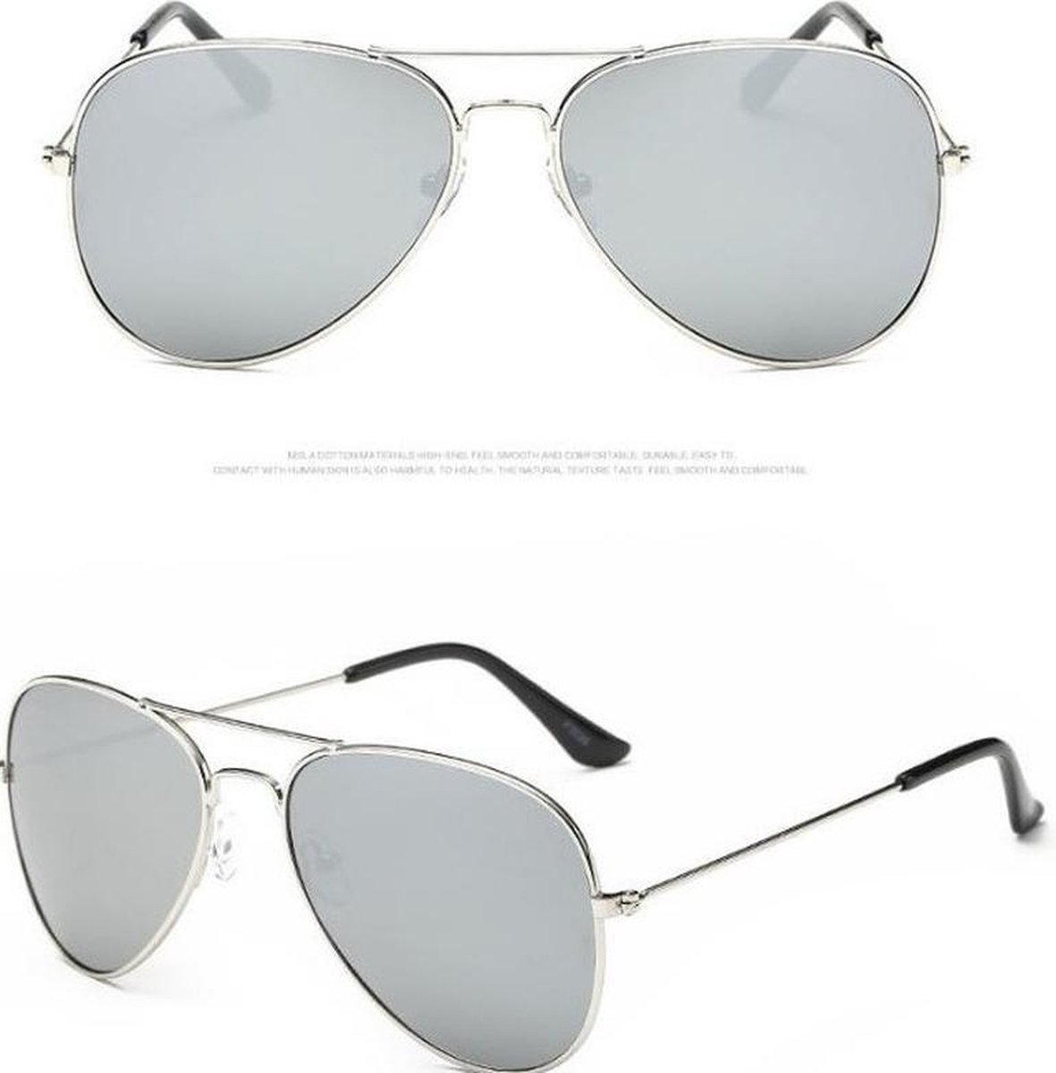 Pilotenbril zilver met lichte glazen voor volwassenen - Piloten zonnebrillen  dames/heren | bol.com