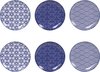 Wave/Dots/Stripe Ø 16 cm, Blauw, Wit