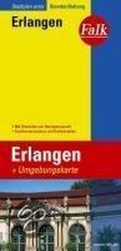 Falk Stadtplan Extra Standardfaltung Erlangen mit Umgebungskarte