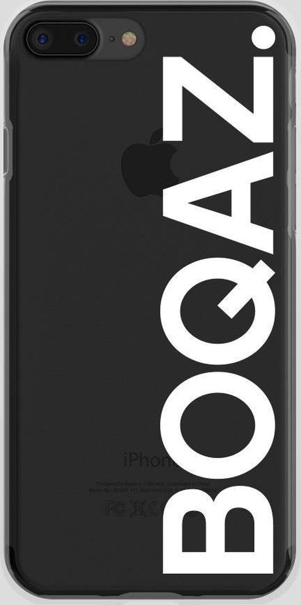 BOQAZ. iPhone 7 Plus hoesje - logo boqaz wit