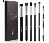 DUcare - 6-delige make-up set - Professionele make-up kwasten - Oogschaduw - Cosmetica - Zwart