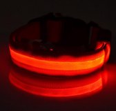 TKSTAR USB Oplaadbare LED Nachtveiligheid Knipperende Gloed Halsbanden | Oranje | L 2.5cm X 45cm/52cm