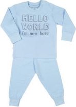 Frogs and Dogs Pyjama Hello World blue maat 86