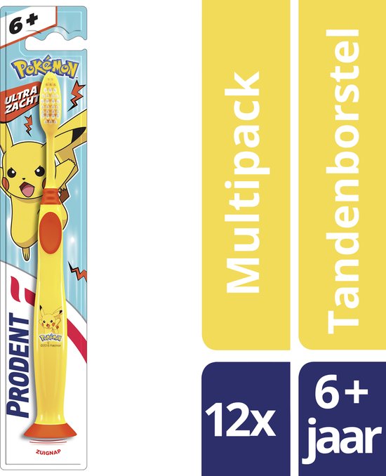 Prodent Pokémon Junior 6-12jr Tandenborstel - 12 Stuks - Voordeelverpakking  | bol.com