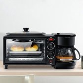 3 in 1 elektrisch ontbijt machine multifunctioneel koffiezetapparaat + koekenpan + mini oven huishouden brood pizza oven
