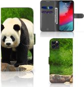 Geschikt voor iPhone 11 Pro Max Telefoonhoesje met Pasjes Panda