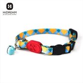 HiDream ProFusion verstelbare kattenhalsband met veiligheidssluiting - Belletje -Kliksluiting - halsband voor kat - Sunrise