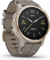 Garmin fenix 6S Smartwatch - Sapphire Beige - Velourleder