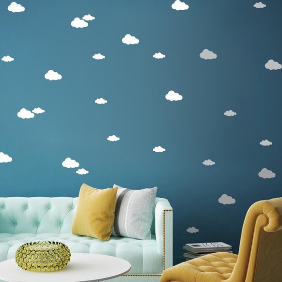 zwarte wolkenstickers - wolken stickers - in de wolken en op de muur -  kinderkamer... | bol.com