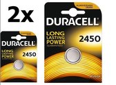 2 Stuks Duracell CR2450 3v lithium knoopcelbatterij