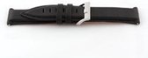 Echt lederen horloge band zwart 22mm EX-G119