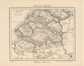Historische kaart, plattegrond van de Provincie Zeeland uit 1867 door Kuyper van Kaartcadeau.com