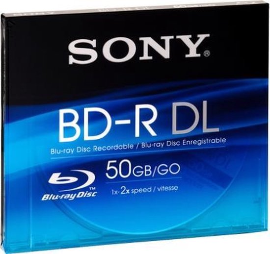 Sony Dvdrewritable BLU RAY R DL 50GB 270MIN .
