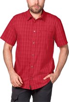 JACK WOLFSKIN RAYS STRETCH VENT SHIRT MEN - RED FIRE CHECKS