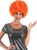 SMIFFY'S - Oranje afro / clown pruik voor volwassenen