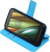 BestCases.nl Blauw Motorola Moto E3 TPU wallet case booktype hoesje HM Book