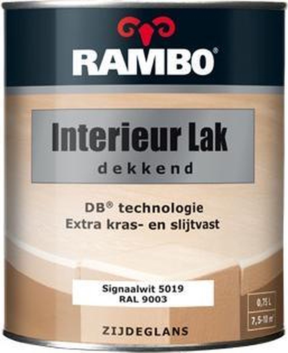 Rambo Interieur Lak Dekkend 0,75 liter - Signaalwit (RAL 9003)