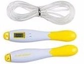 Springtouw geel/wit met digitale meter