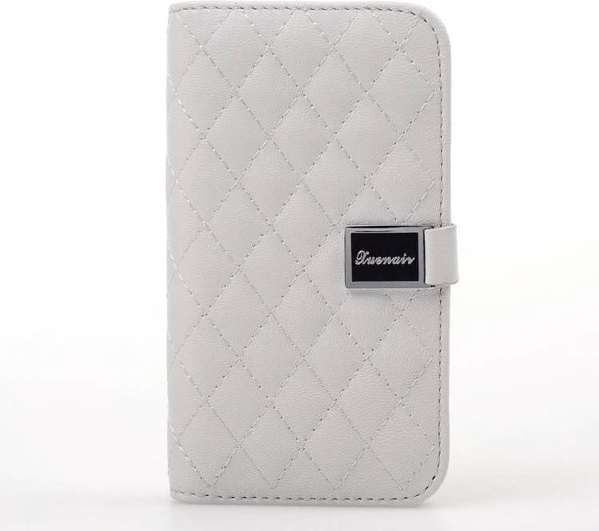 Schapenvacht Wallet case Leren Hoesje voor de iPhone 4 4S grijs