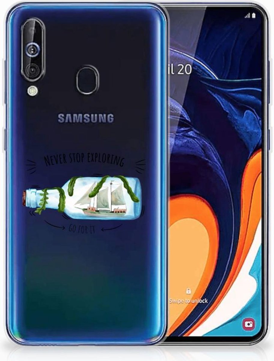 Samsung Galaxy A60 Telefoonhoesje met Naam Boho Bottle
