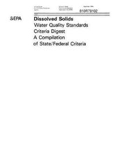 Dissolved Solids Water Quality Standards Criteria Digest A Compilation Of State Federal Criteria