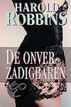 Boekomslag met de tekst 'HAROLD ROBBINS DE ONVERZADIGBAREN' en een deel van een vrouw in een zwarte kanten outfit.