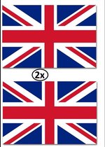 2x Vlag Verenigd Koninkrijk