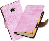 BestCases.nl Roze Mini Slang booktype wallet cover hoesje Samsung Galaxy A5 2017