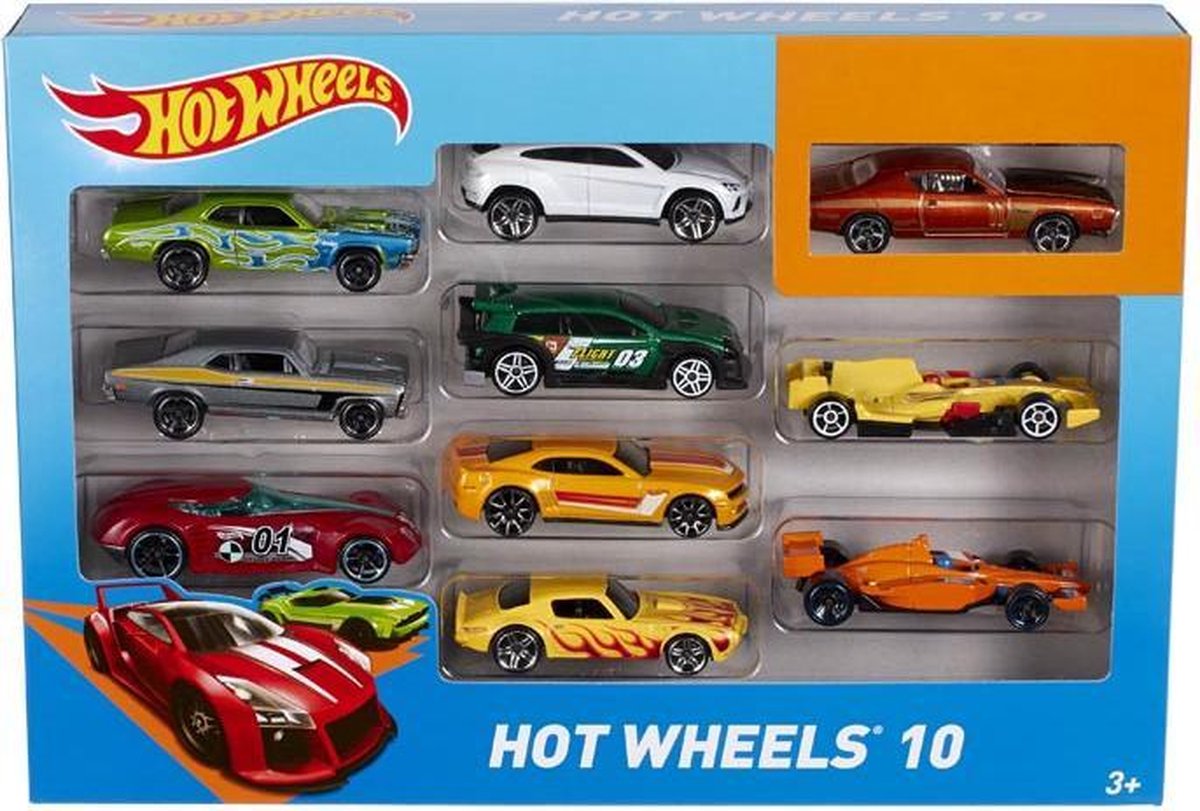 Hot Wheels Cadeauset met 10 Auto's