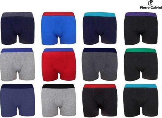 Pierre Calvini Kinder Boxershorts - Classic - 12 pack - 13 jaar 158cm |  bol.com