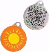 Misjuba - lost item - gevonden verloren - Sleutelhanger – Sleutelhanger Sunshine (fluoriserend) met QR-code