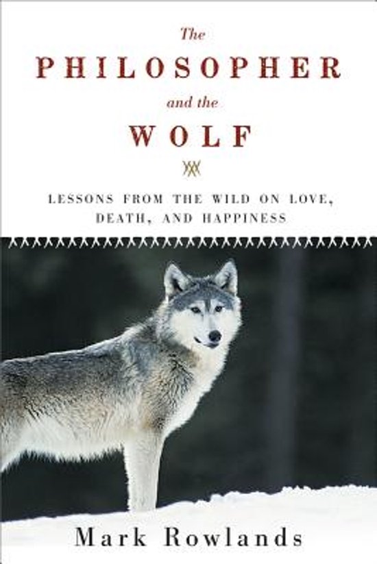 Livre 'The Philosopher and the Wolf' avec un loup sur fond enneigé.