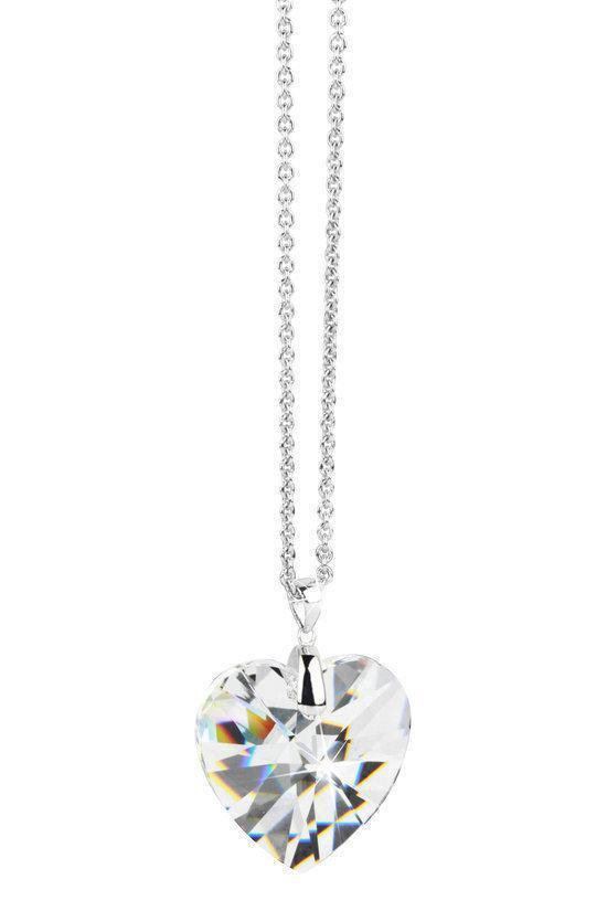Senz Jewels Sterling zilveren collier met een hart van Swarovski Crystal |  bol.com