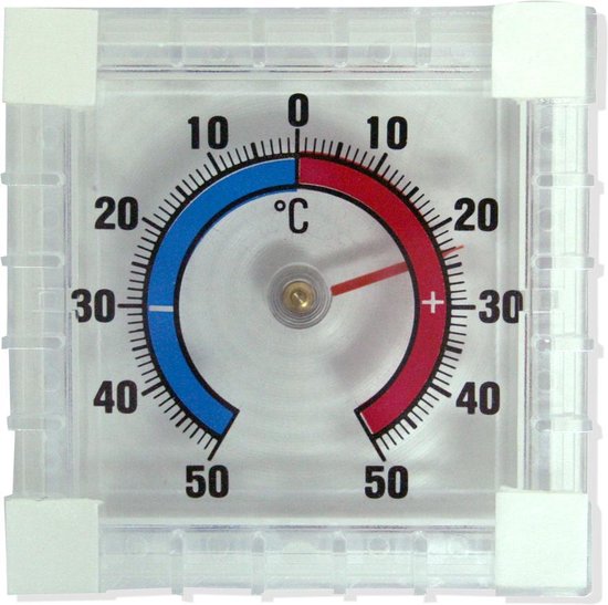 Hendrik Jan raamthermometer vierkant zelfklevend