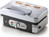 -Domo DO9136C - Snackmaker 3-in-1 - Tosti/Croque - Grill/Panini - Wafel - Zilver-aanbieding