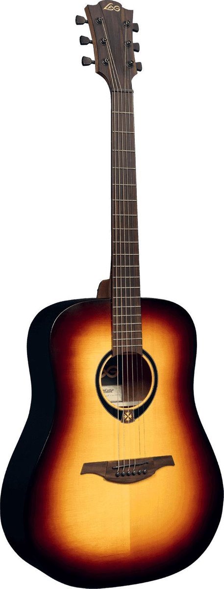 Lag Tramontane T70D BRB dreadnought western gitaar brown burst