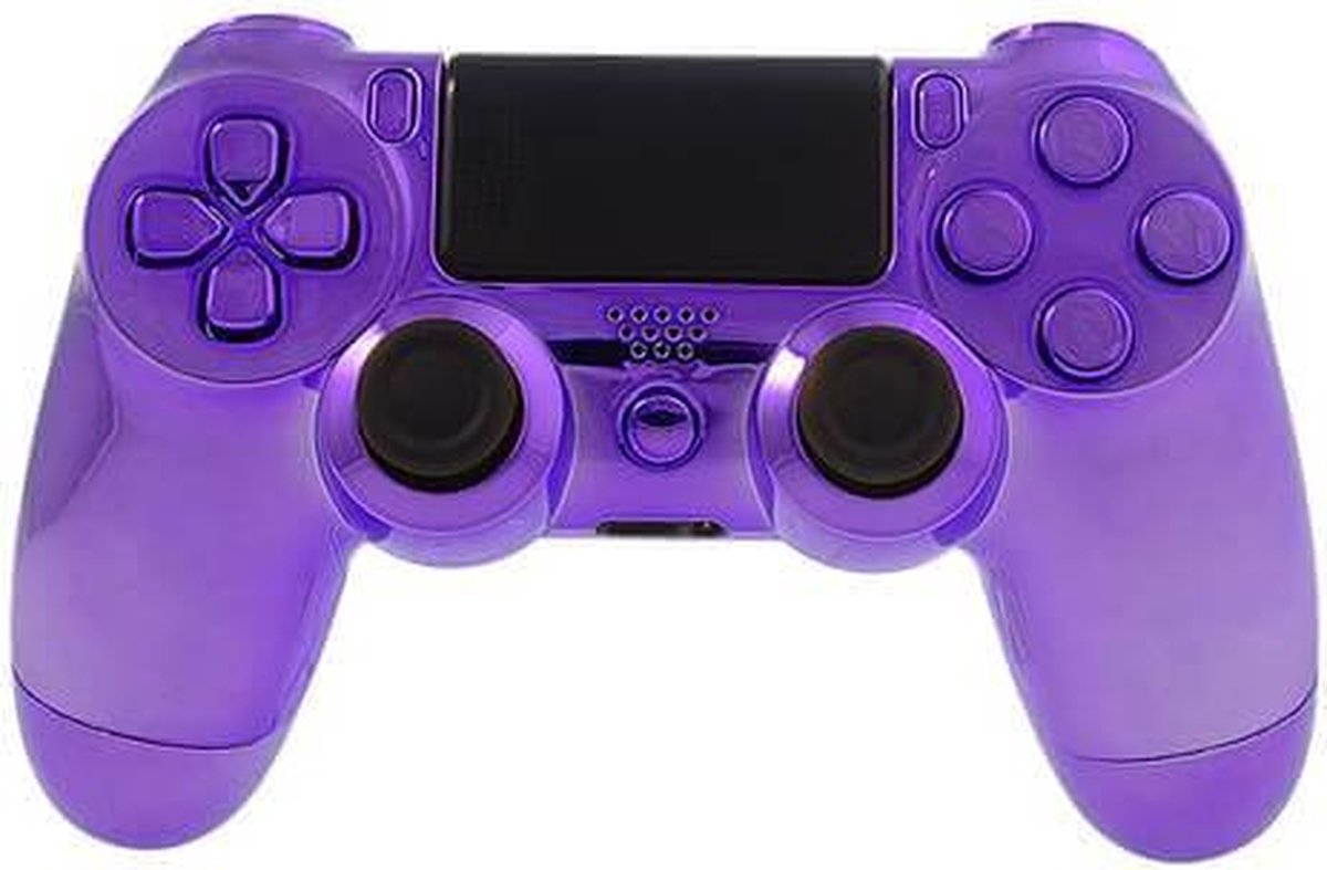 PS4 controller replacement shell set paars chrome