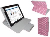 Polkadot Hoes  voor de Hanvon Wisereader B600, Diamond Class Cover met Multi-stand, Roze, merk i12Cover