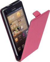 Huawei Ascend P7 Leder Flip Case hoesje Roze