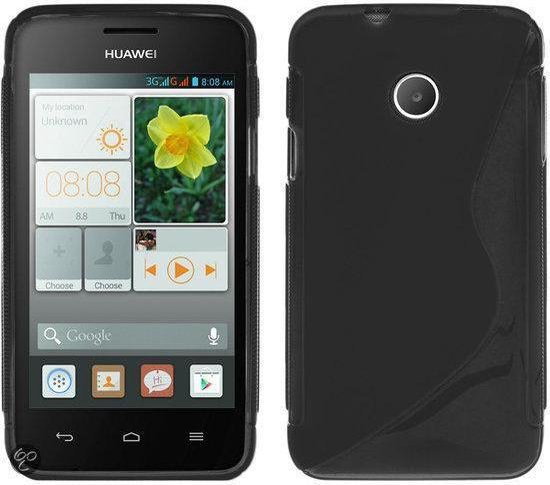 doel Gebakjes Kruis aan Luxe back silicone gel hoesje zwart Huawei Ascend y330 | bol.com