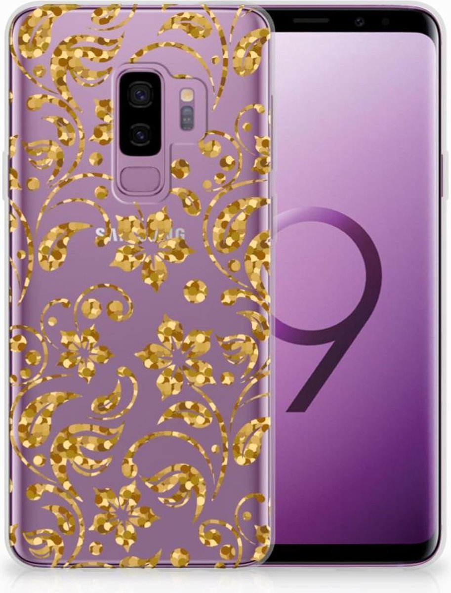 Samsung Galaxy S9 Plus TPU Case Gouden Bloemen