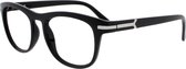 Icon Eyewear NCB303 Brad Leesbril +2.50 - Zwart - Zilverkleurig insert