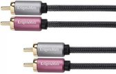 2 * 2 cinch-kabel 0,5 m Kruger & Matz 2 RCA-audiostekkers