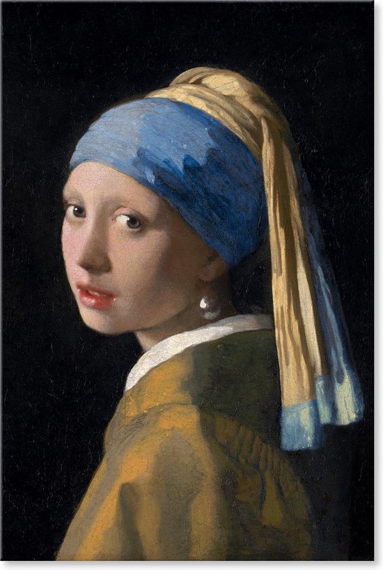 Graphic Message Schilderij op Canvas Meisje met de parel - Vermeer