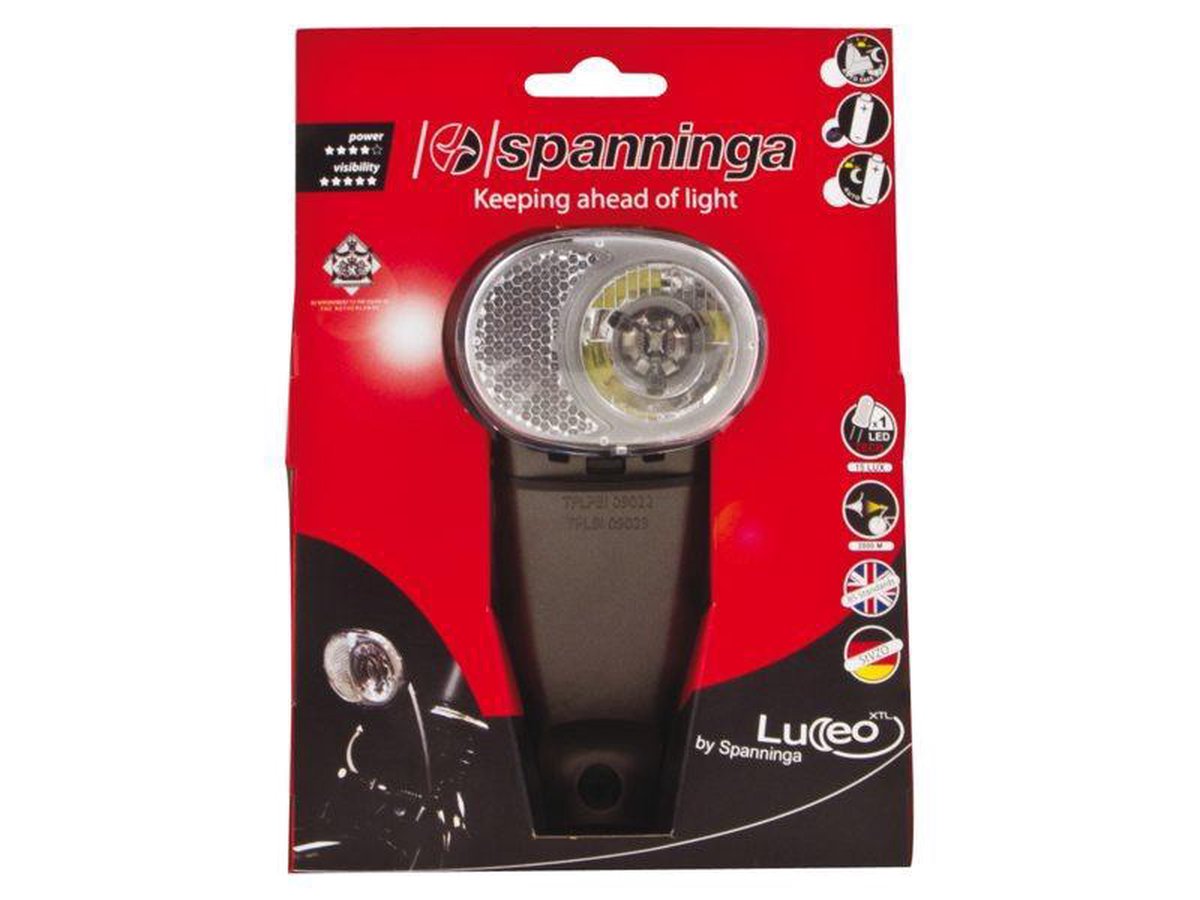 Spanninga Luceo Fiets koplamp - 10 lux - Batterij - Auto-Sensor | bol.com