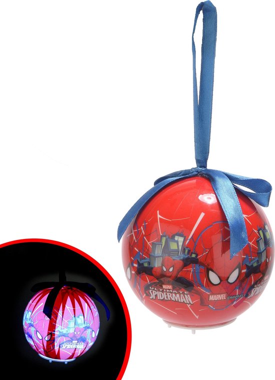 GOODMARK - Lichtgevende Spiderman kerstbal 7.5 cm - Decoratie > Slingers en  hangdecoraties | bol.com
