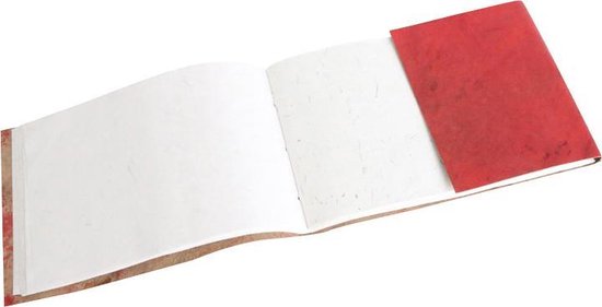 Raw Materials Vora Fotoalbum – 27x18cm – Rood – Witte bladzijden - Leer